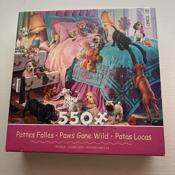 Ceaco 550 Pcs - "PAWS GONE WILD - Naughty Puppies" New In Box - Picture 1 of 3